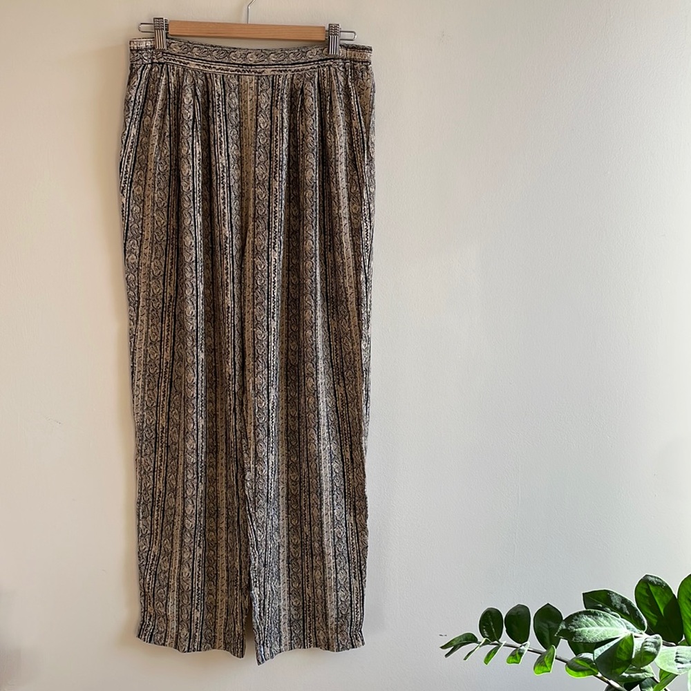 Vintage 90s Pleated Rayon Pants - Made in Canada